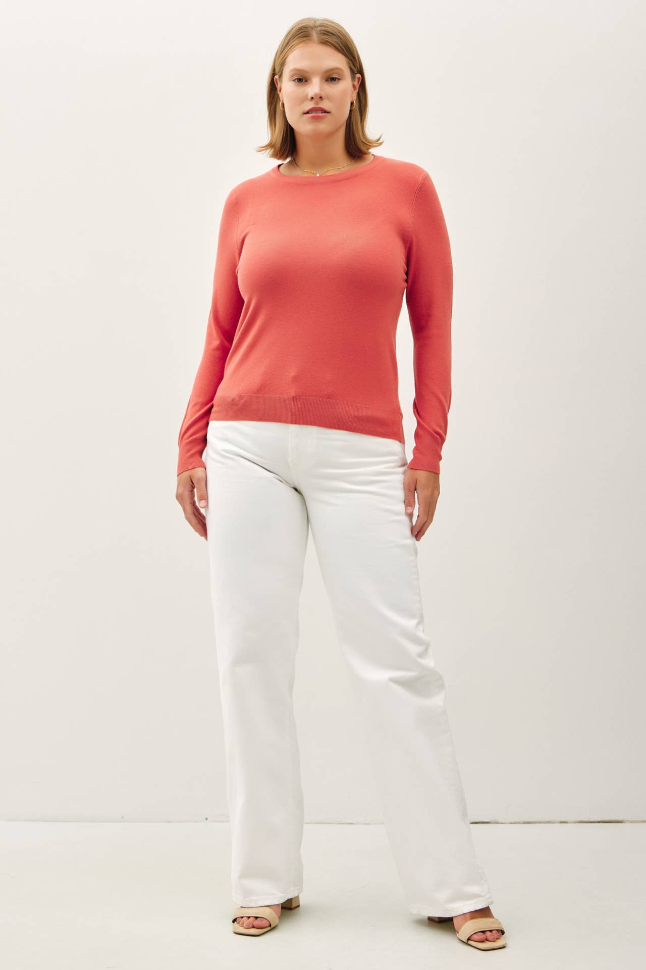 Plus Crew Neck Soft Knit Sweater