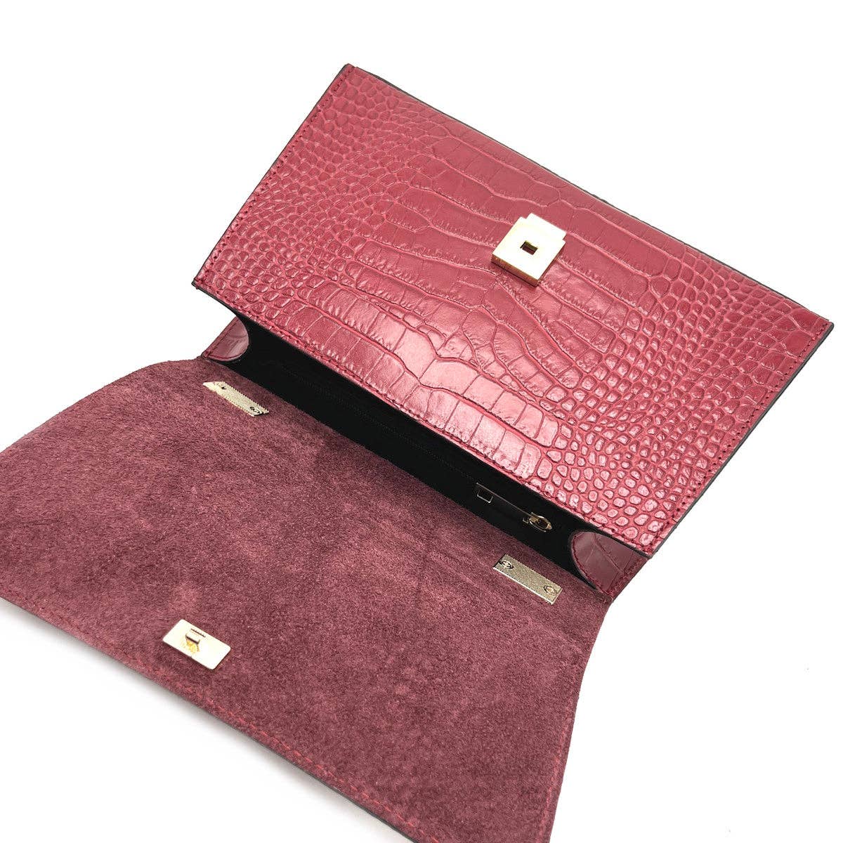 Croc-Embossed Handbag
