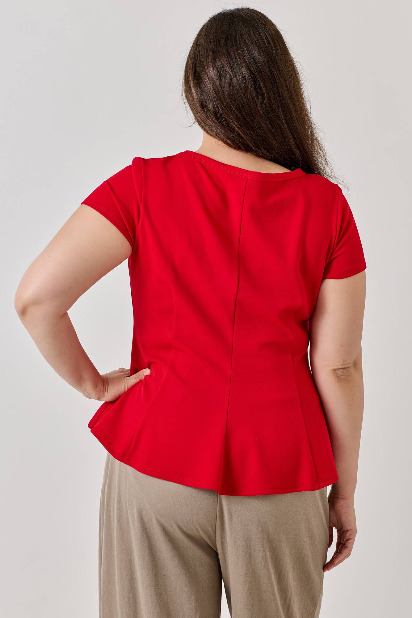Plus Peplum Blouse