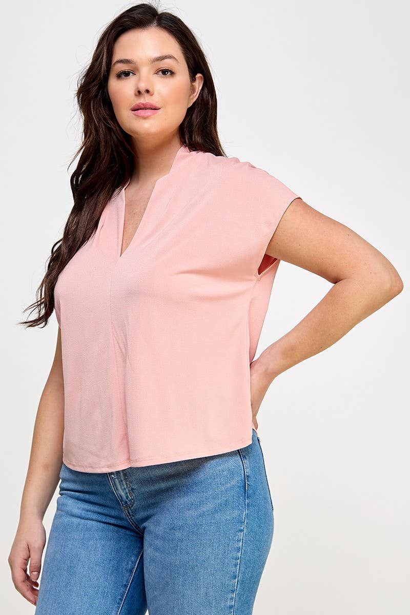 Plus Size Dolman Knit Crepe Top