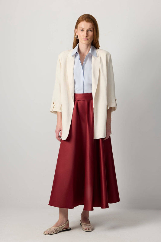 Flowy Satin Maxi Skirt