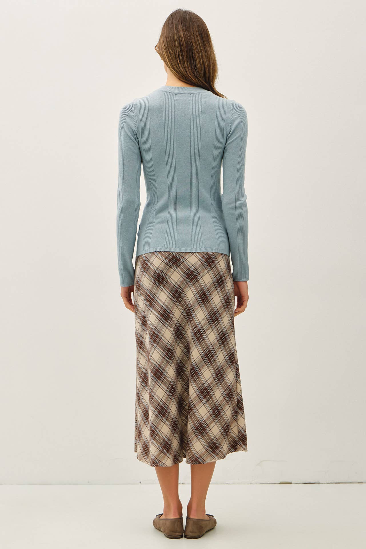 Basic Patterned Knit Sweater