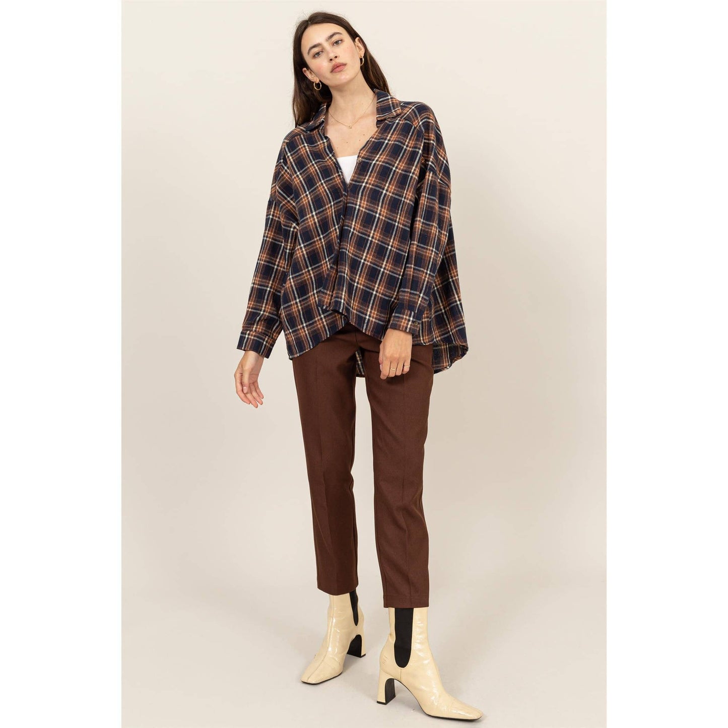 High-Waisted Tapered Slim Fit Pants