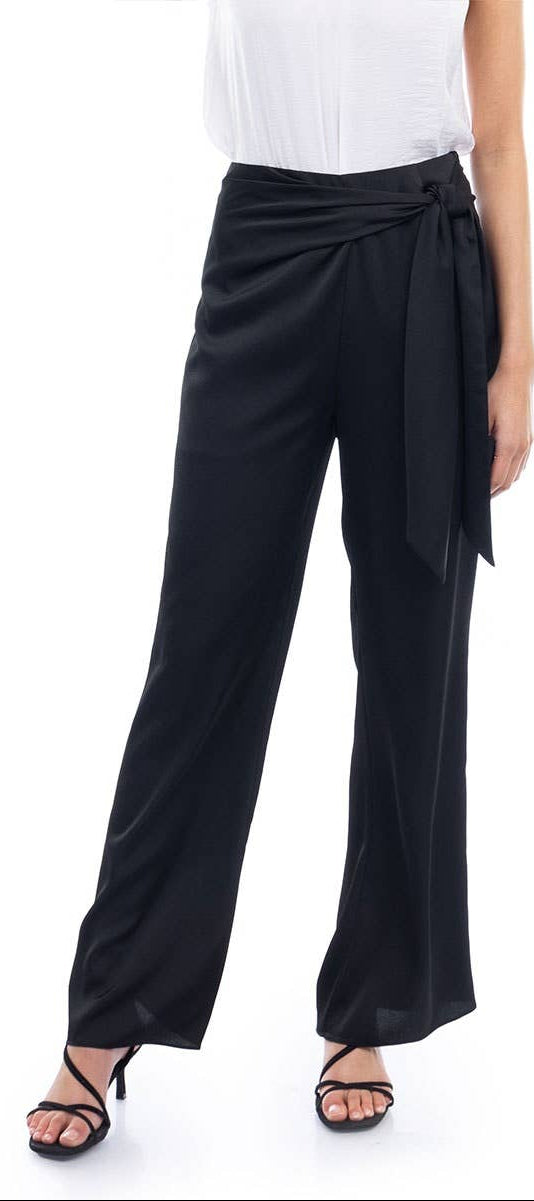 Side Tie Satin Pants
