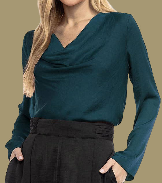 Satin Long Sleeve Blouse