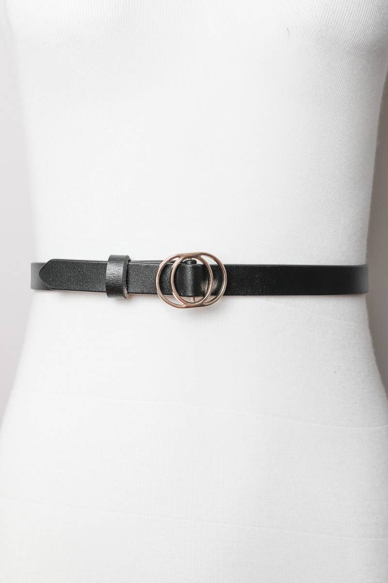 Double Ring Buckle Cinch Belt