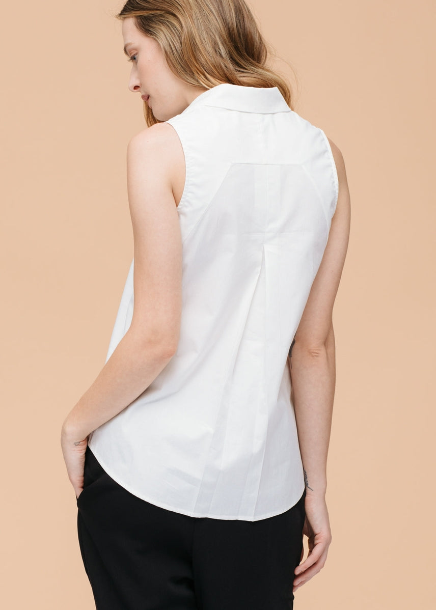 Sleeveless Poplin Shirt