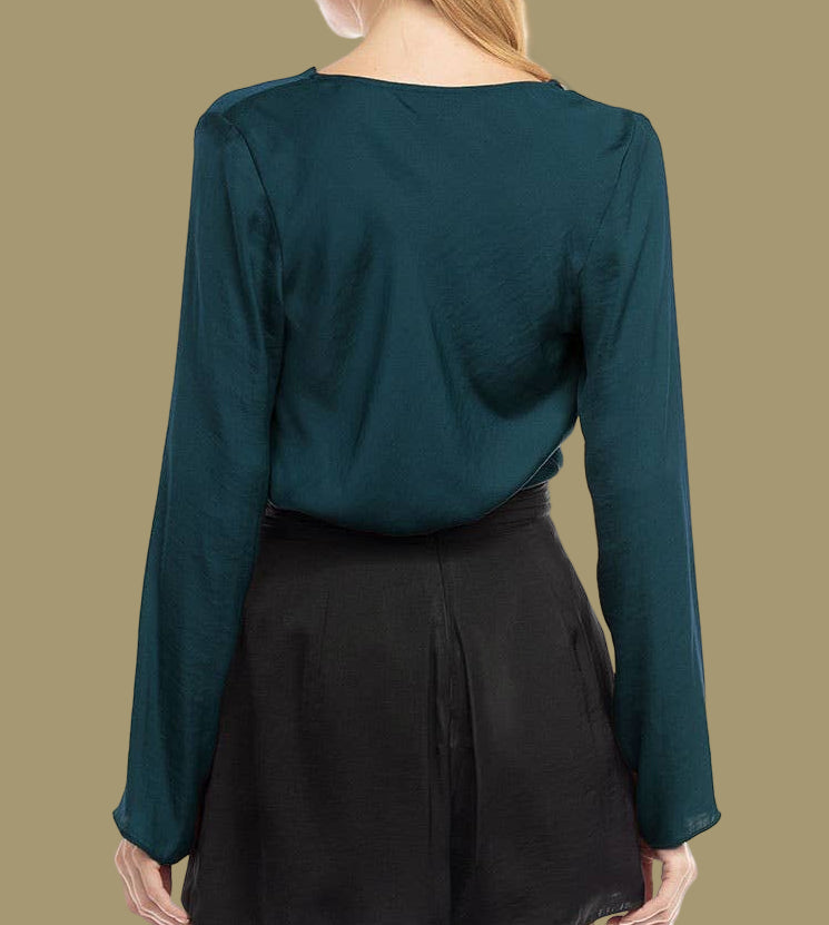 Satin Long Sleeve Blouse