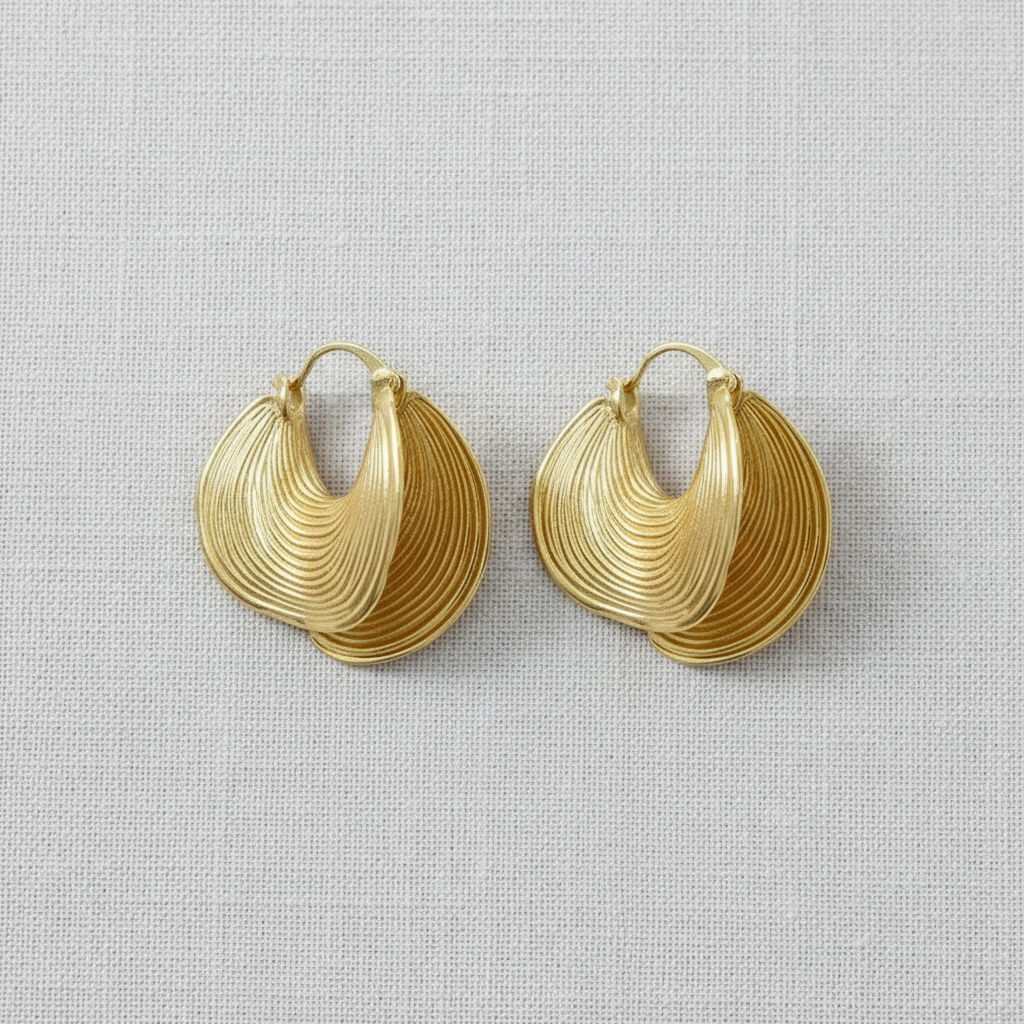 Fan-Shaped Earrings