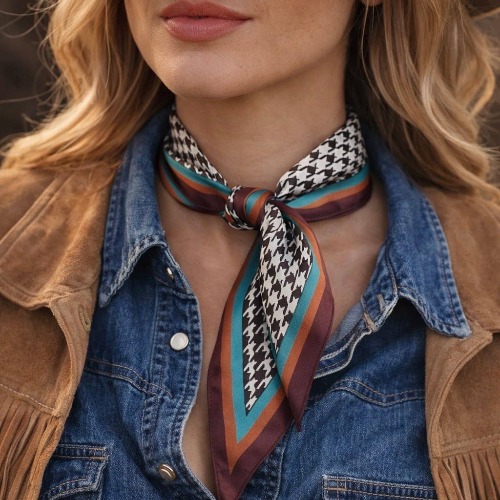 Houndstooth Twilly Scarf