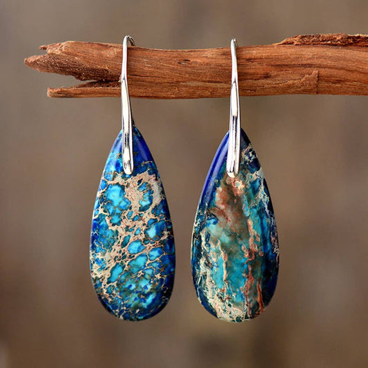 Bohemian Emperor Stone Droplet Pendant Earring