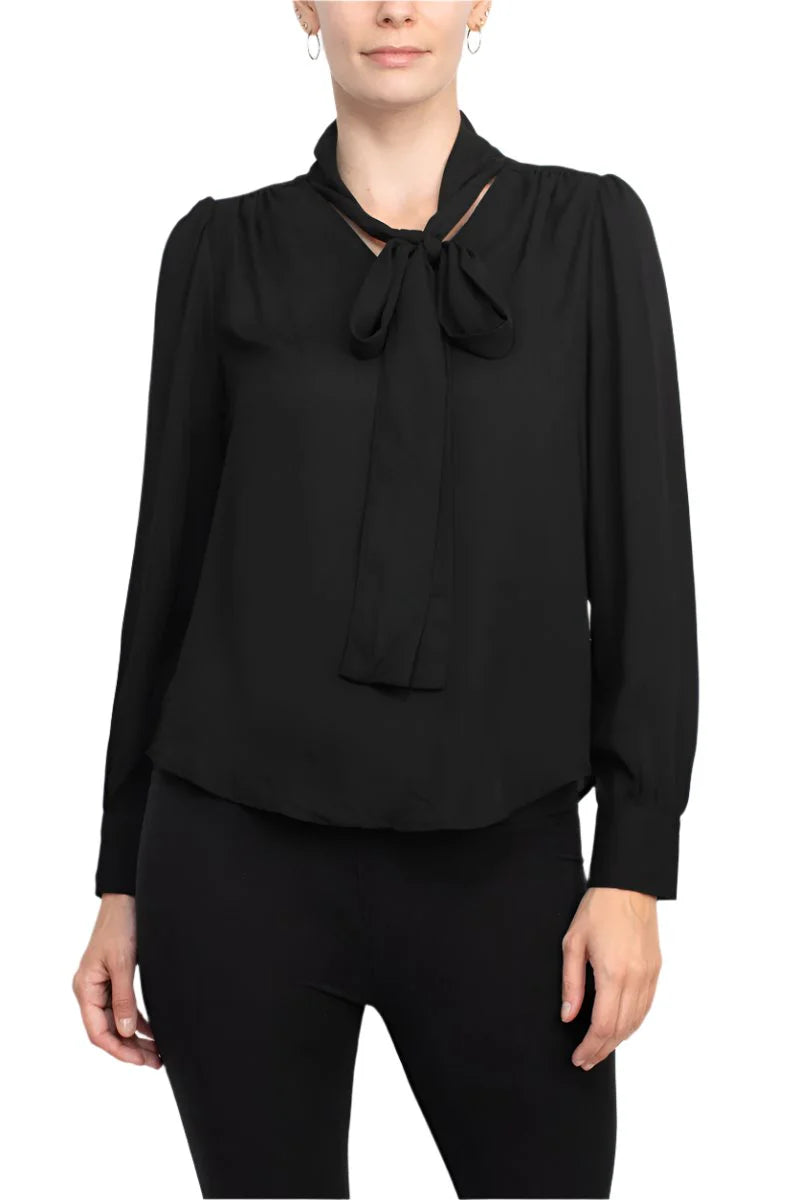 Tie Neck Chiffon Blouse