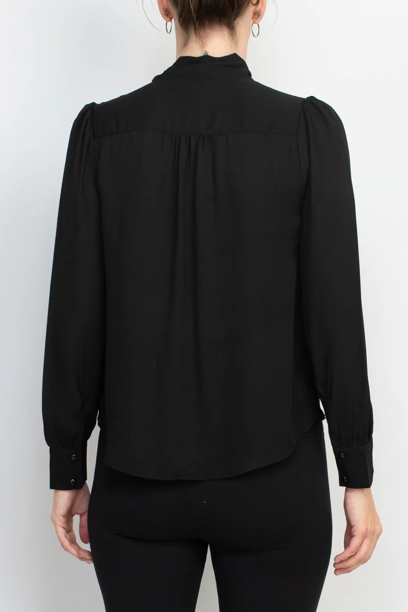 Tie Neck Chiffon Blouse