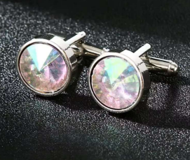 Pink cufflinks
