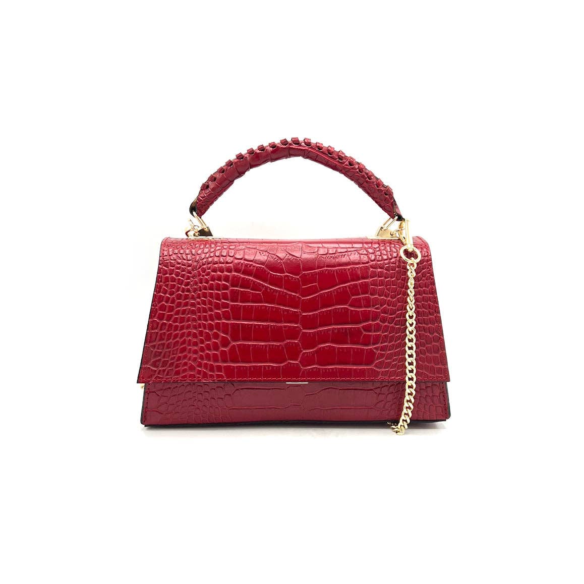 Croc-Embossed Handbag