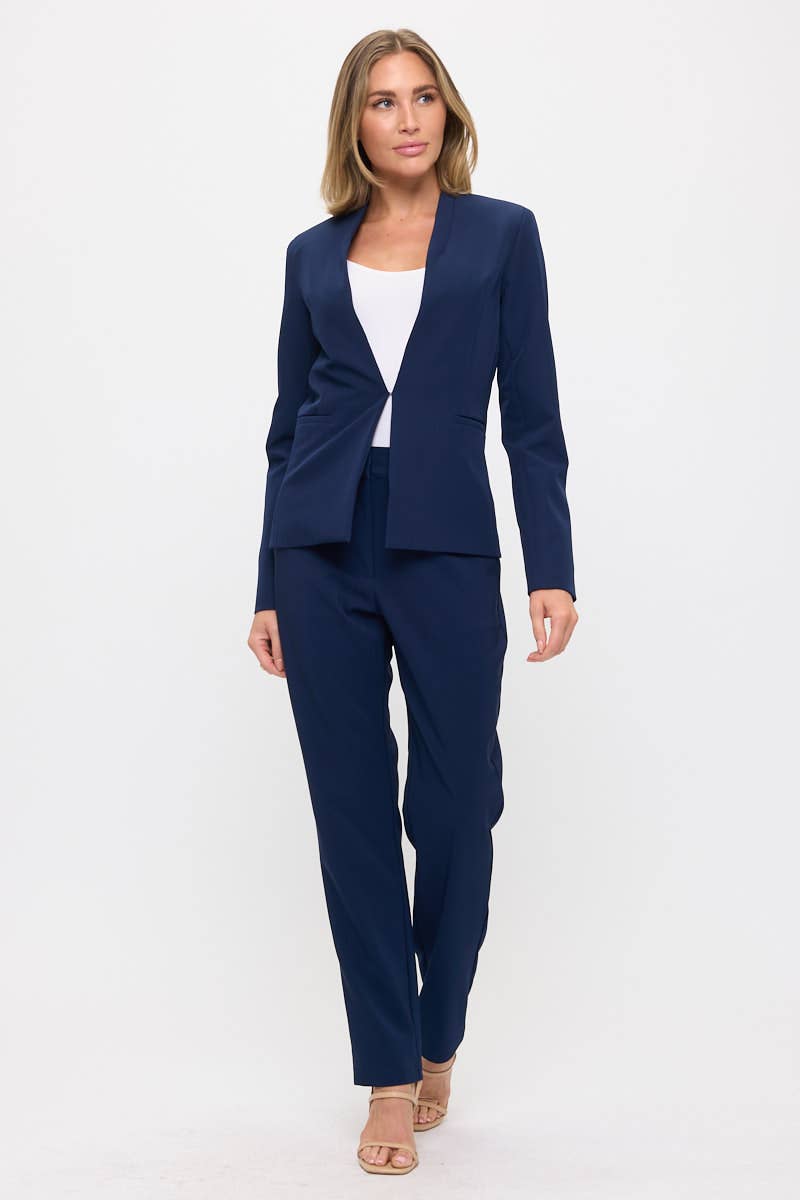 Collarless Blazer