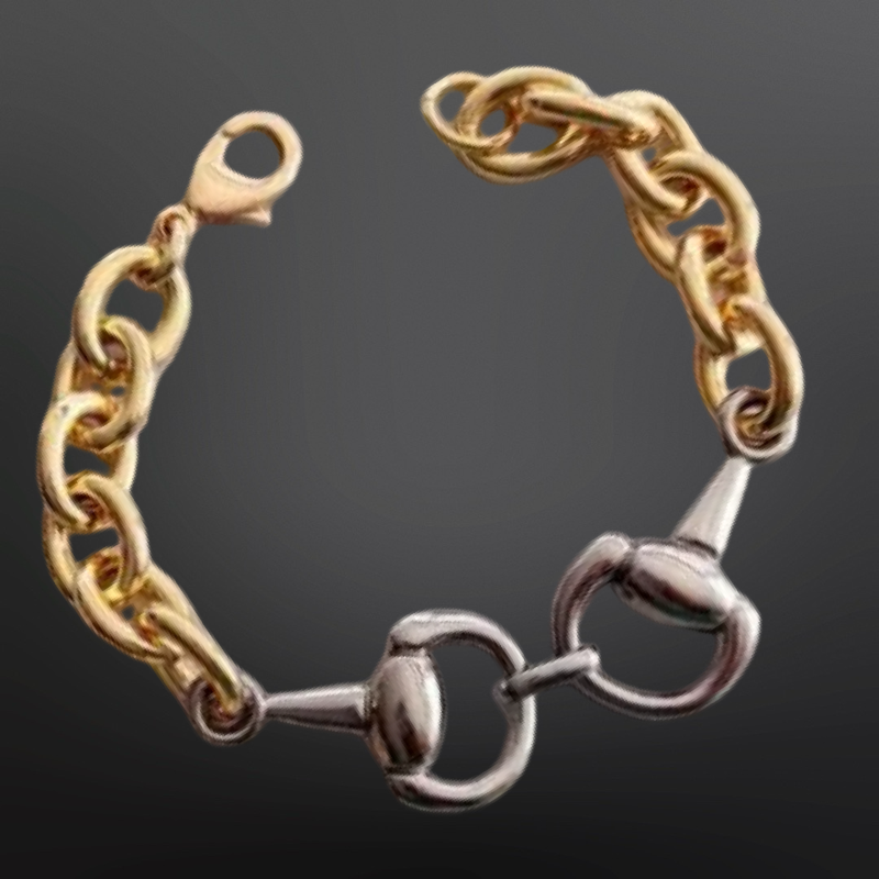 Stainless Steel Snaffle Bit Bracelet