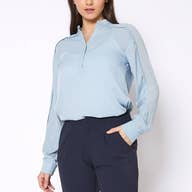 Mandarin Collar Shirt Blouse