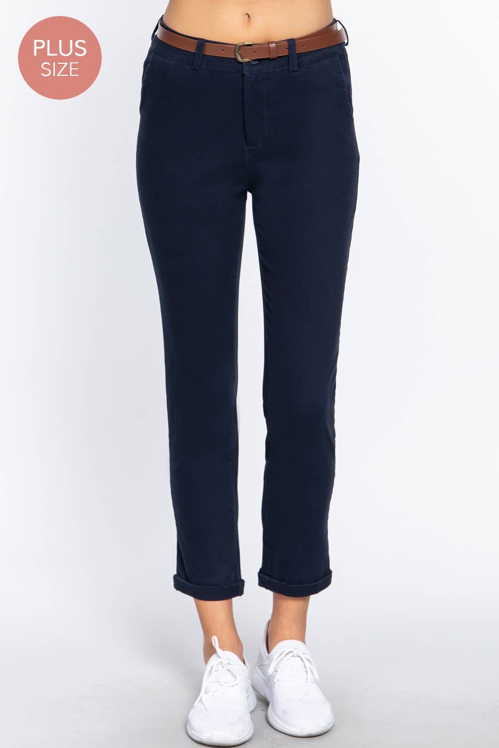 Plus Cotton Spandex Twill  Pants