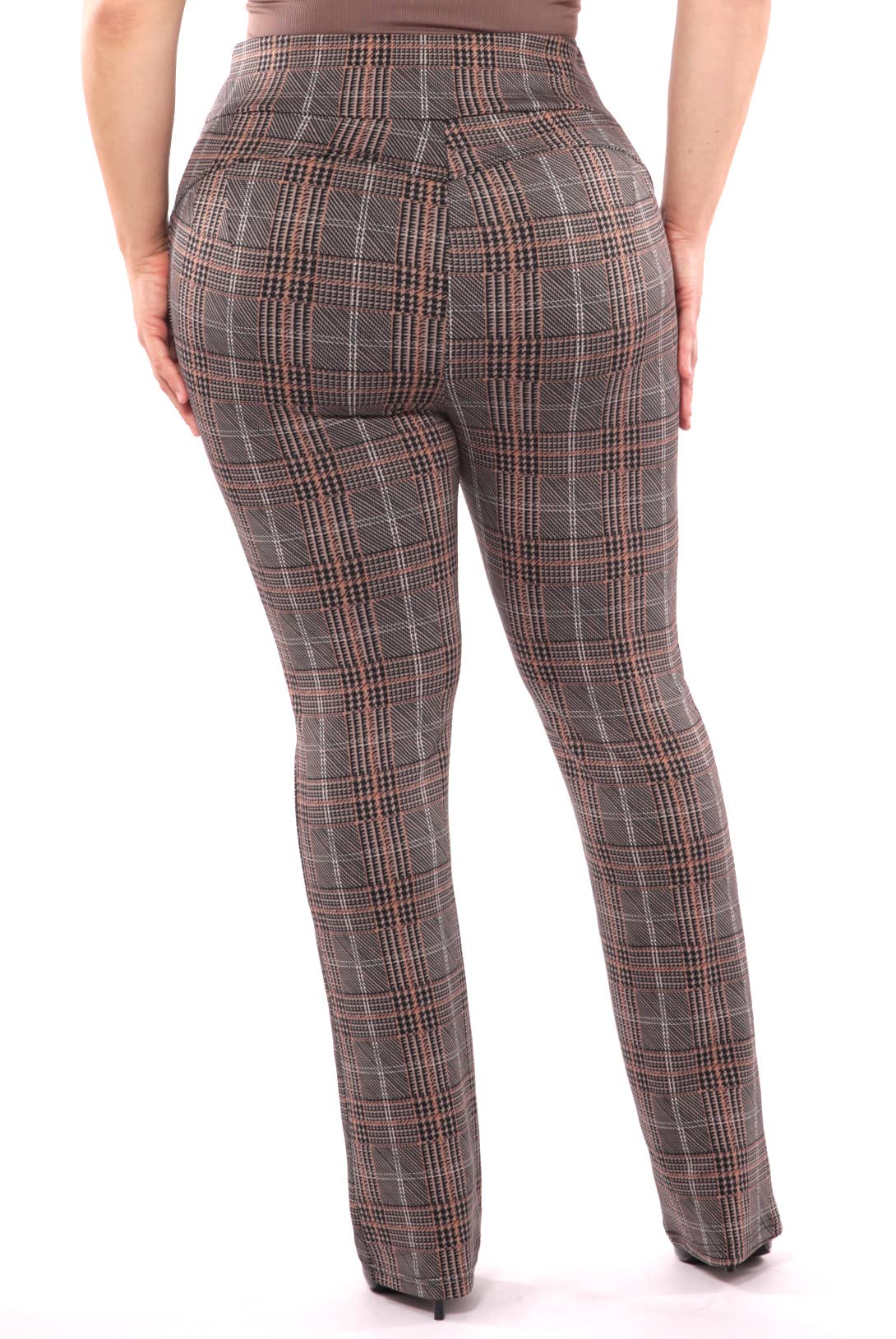 Plus Asymmetrical Button Waist Pants