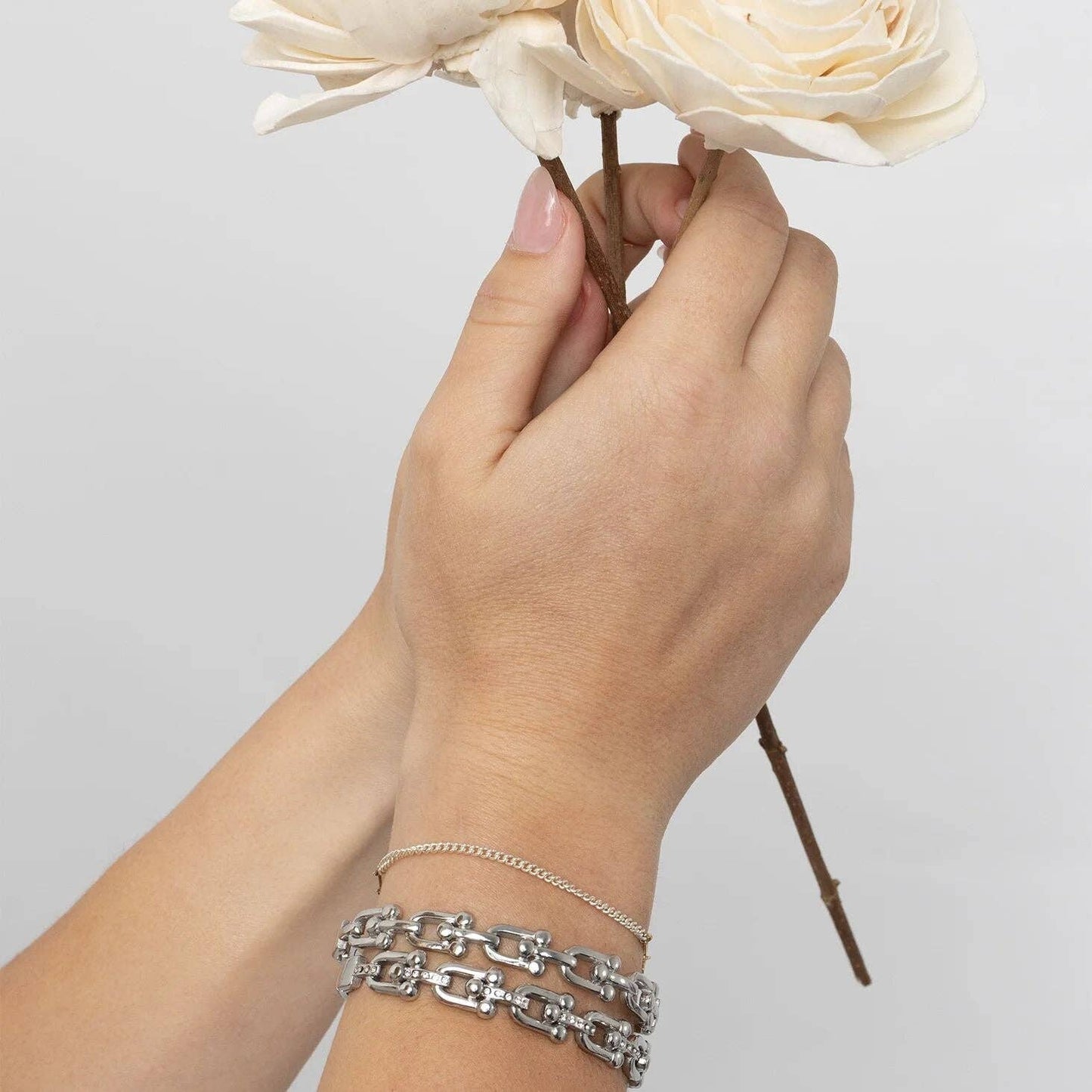Bangle bracelet w/ stone