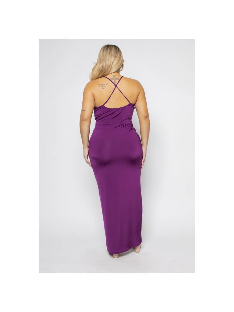 Drape Front Maxi Dress