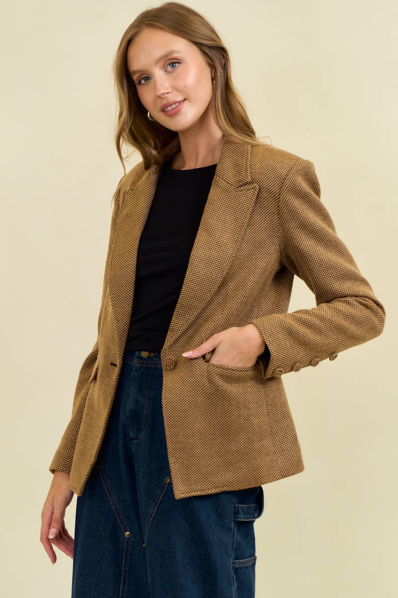 Notched Collar Blazer