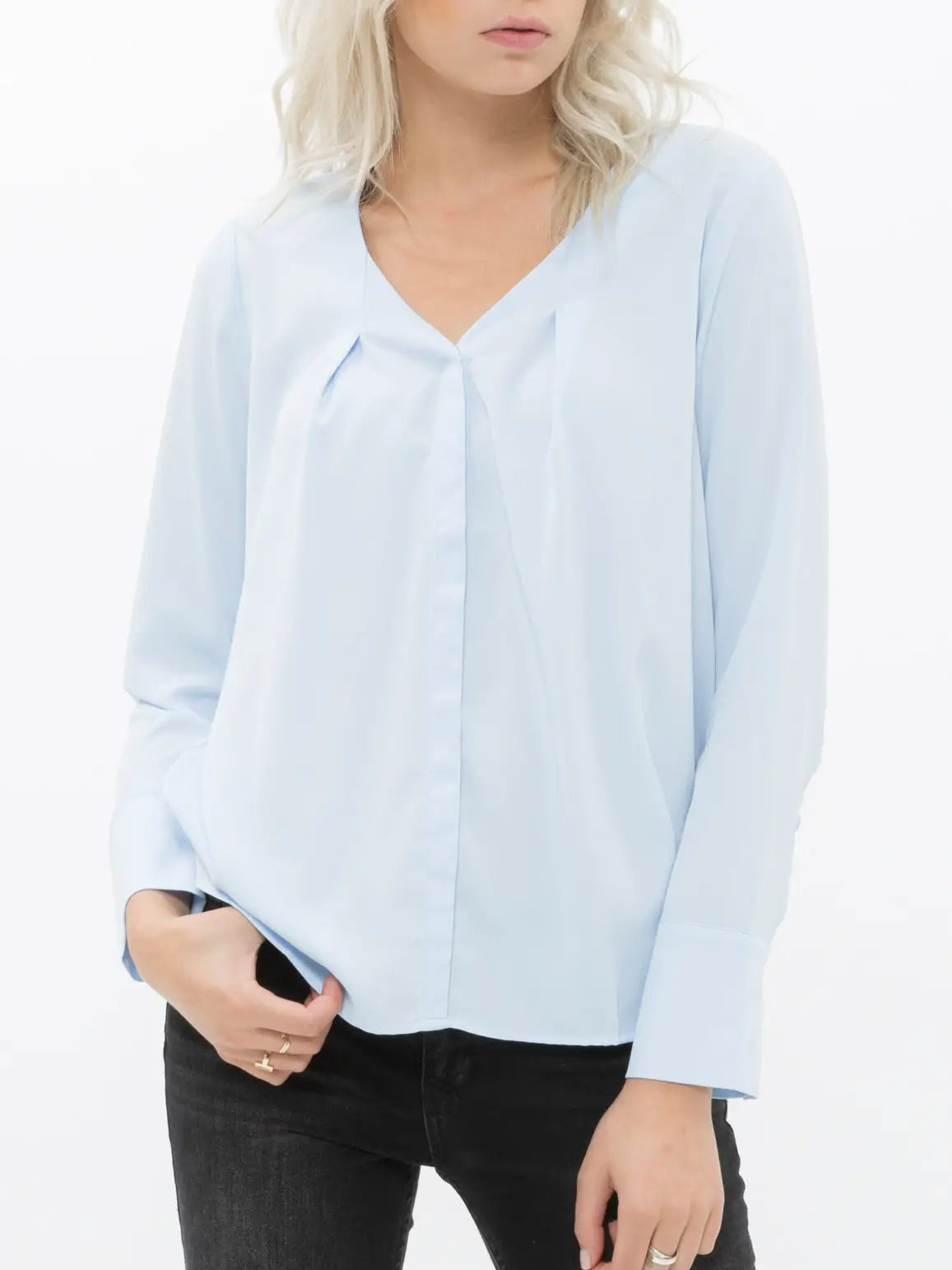 V-Neck Basic Blouse