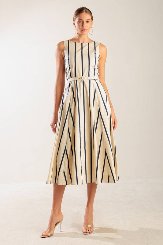 Striped Midi Dress