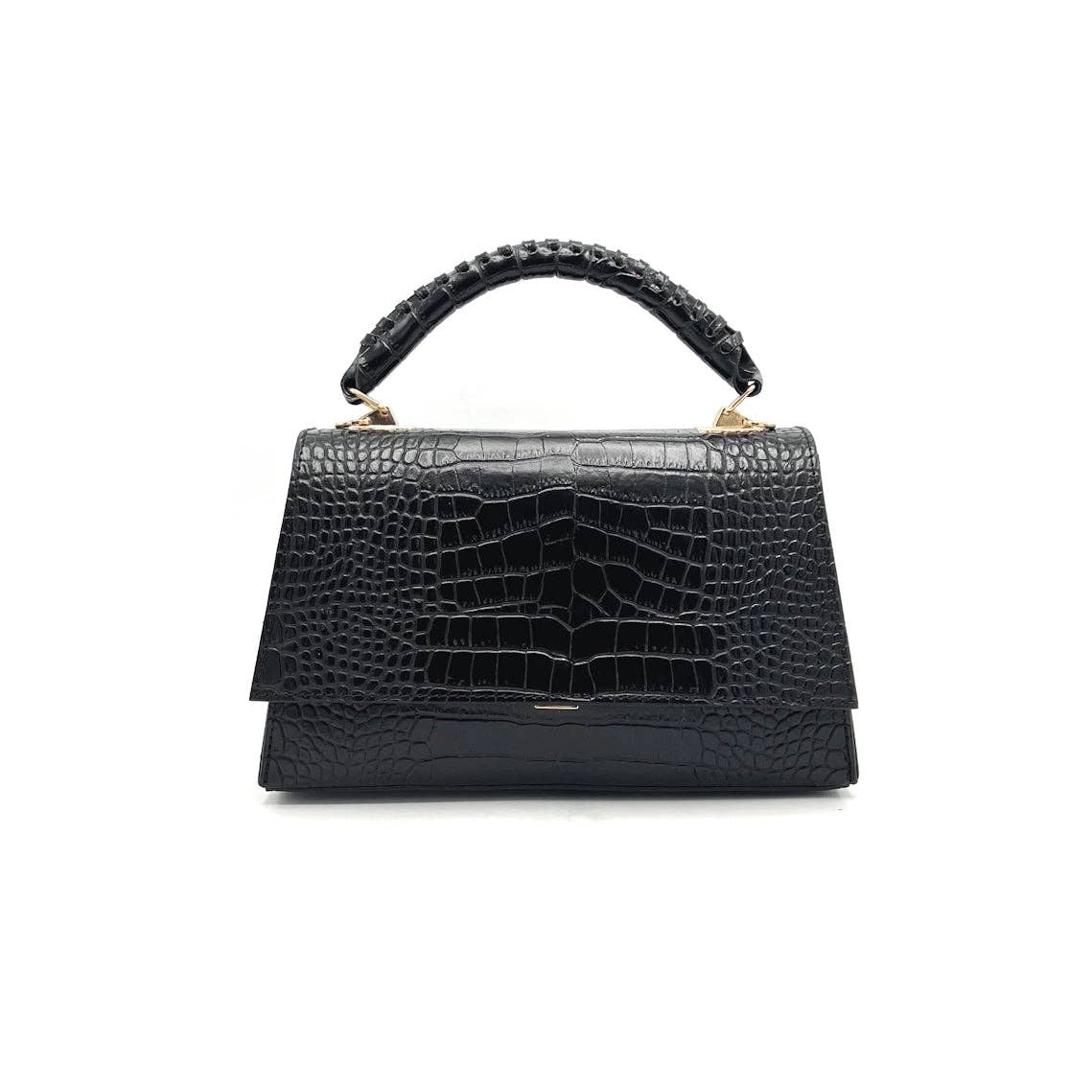 Croc-Embossed Handbag