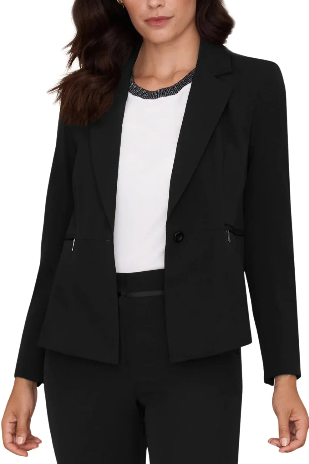Blazer w/zip detail