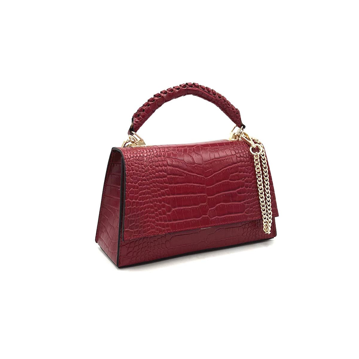 Croc-Embossed Handbag