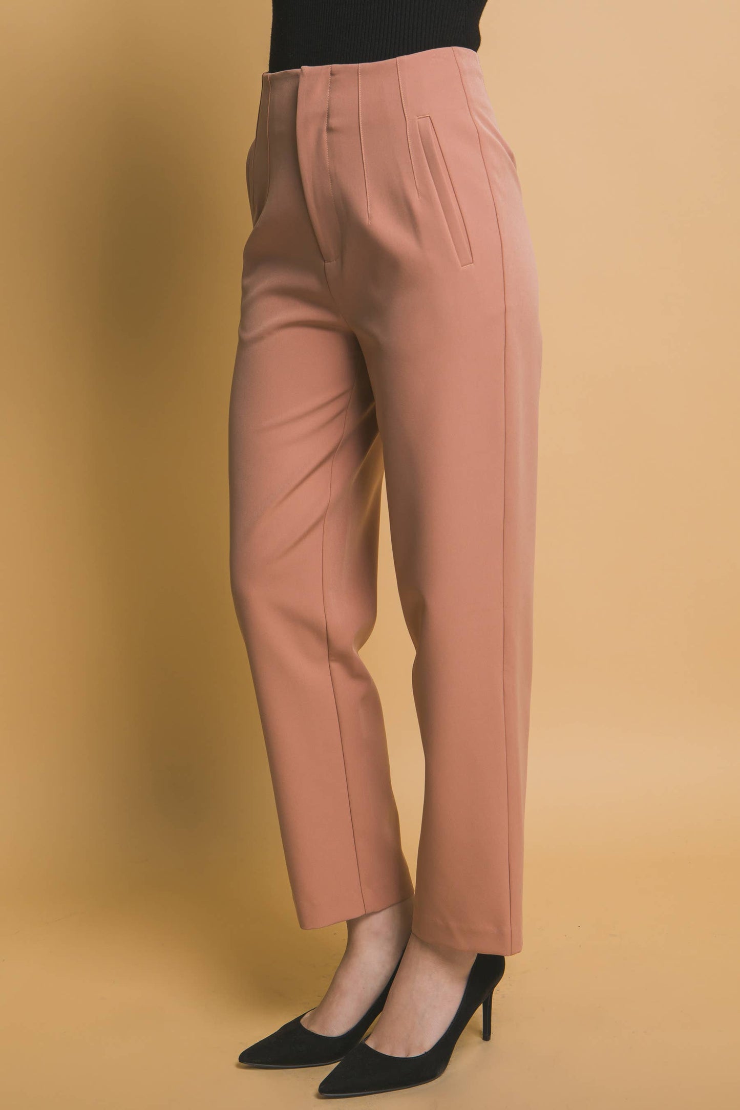 High Waisted Darted Waistline Pants