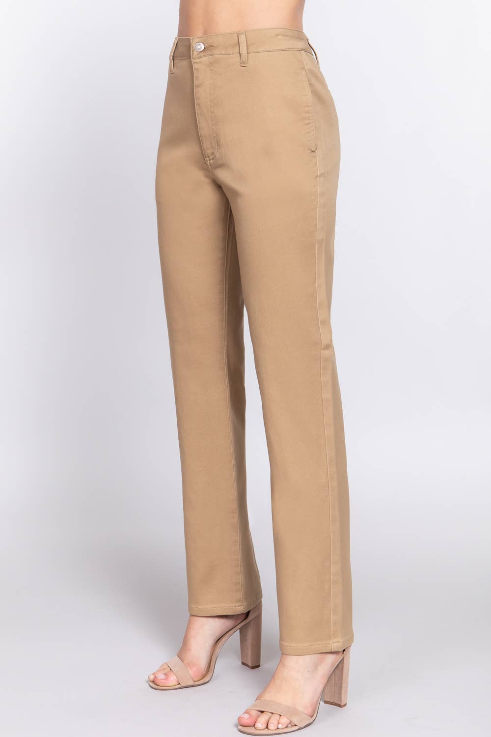 Straight Cut Twill Pants