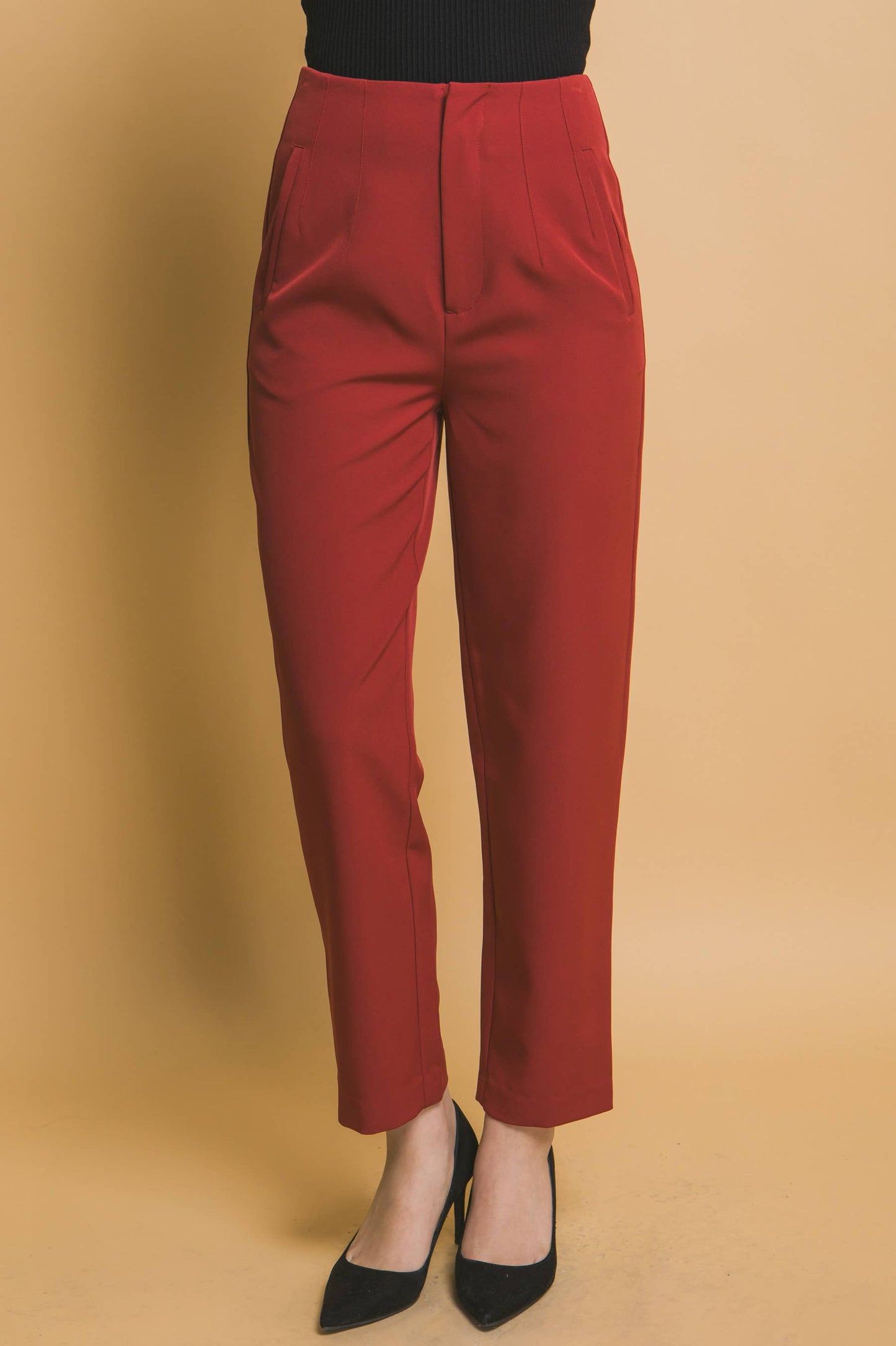 High Waisted Darted Waistline Pants