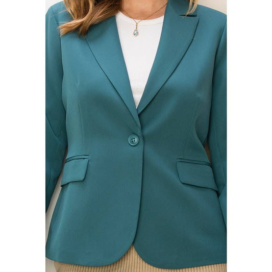 Fitted Single Button Blazer