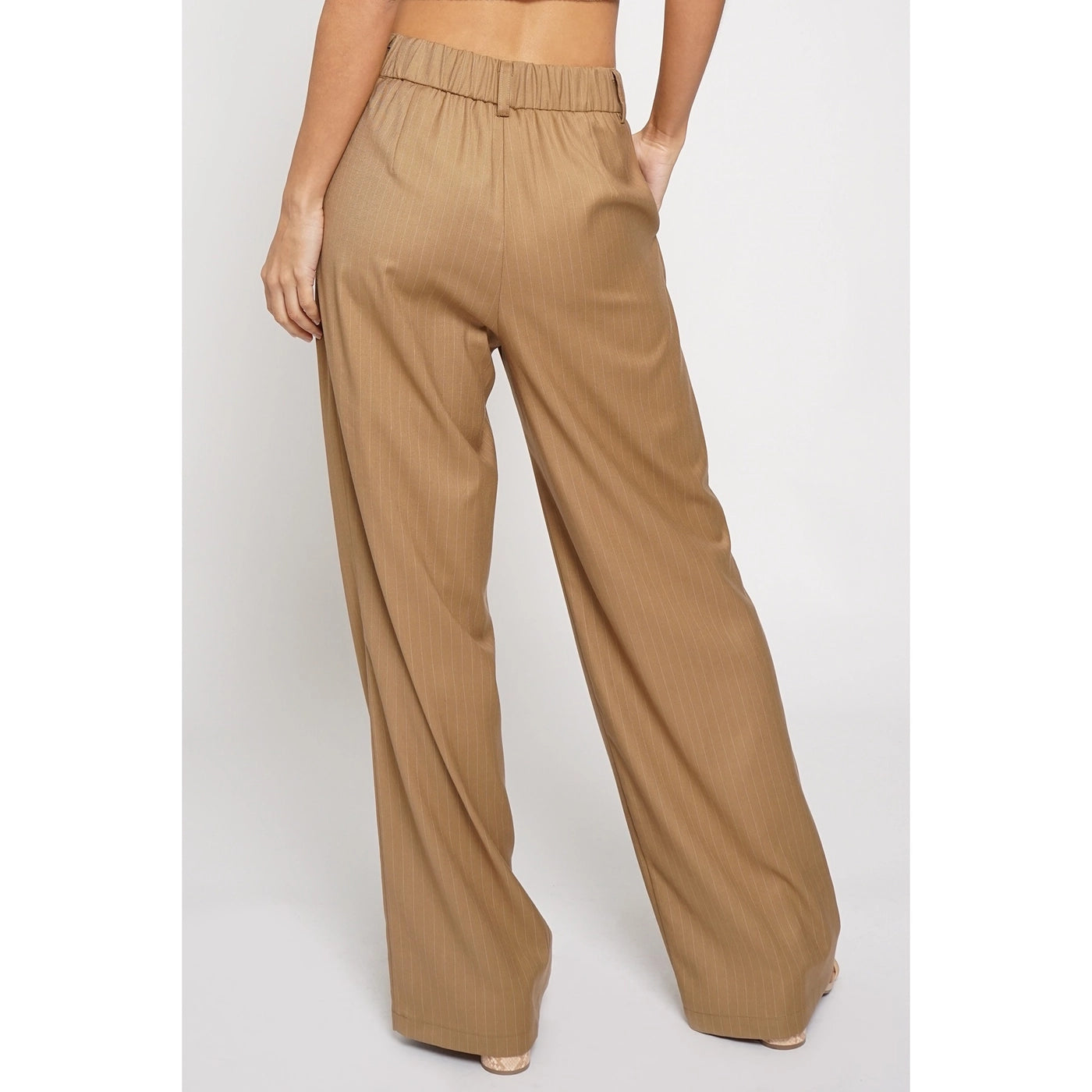 Pleated Pinstripe Trousers