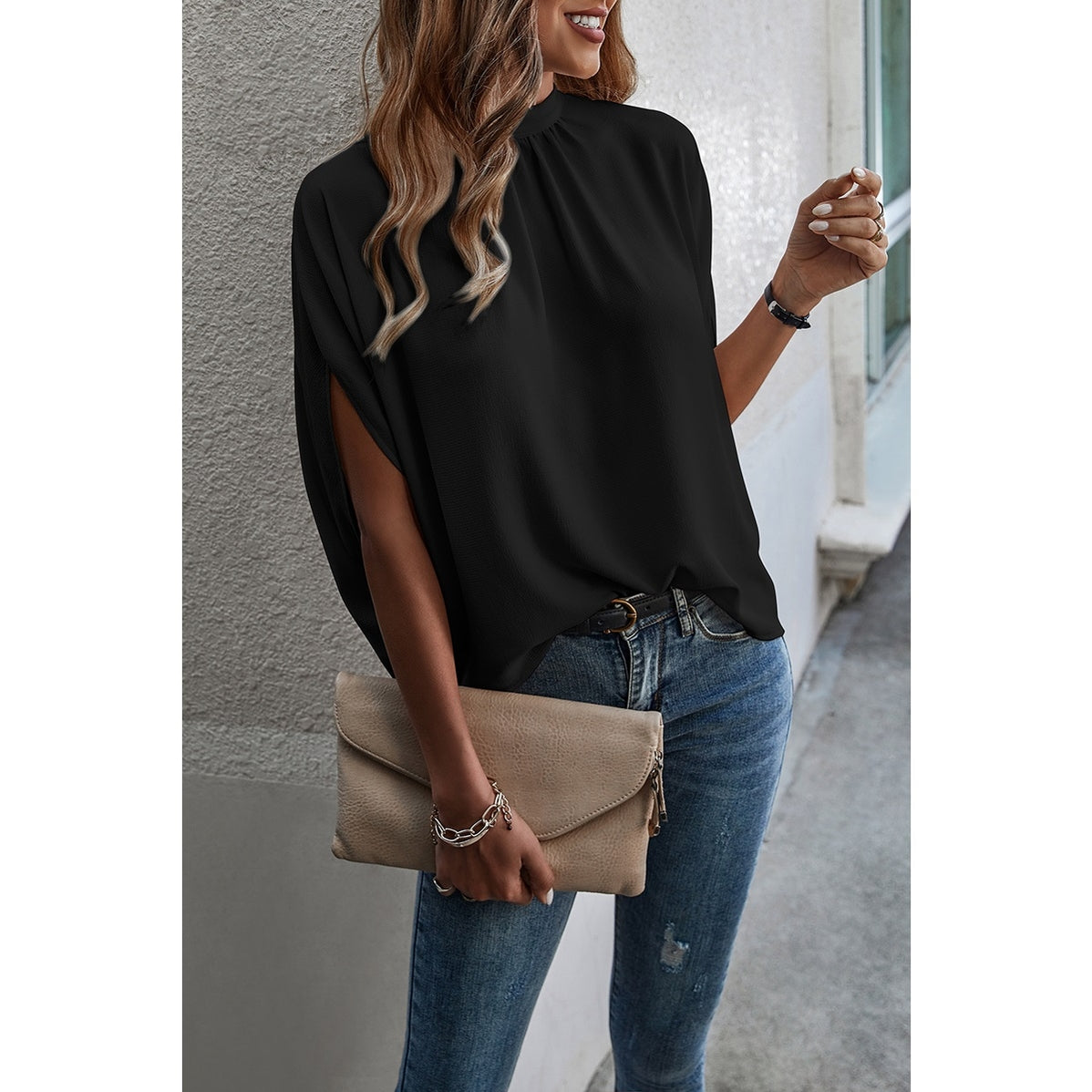 Cape Sleeve Loose Top