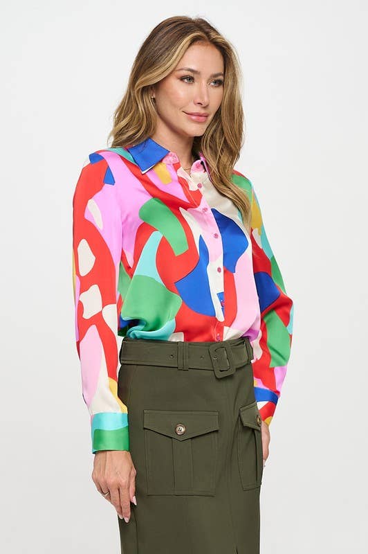 Color Block Blouse