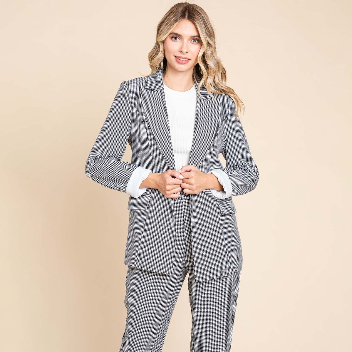 Houndstooth Blazer