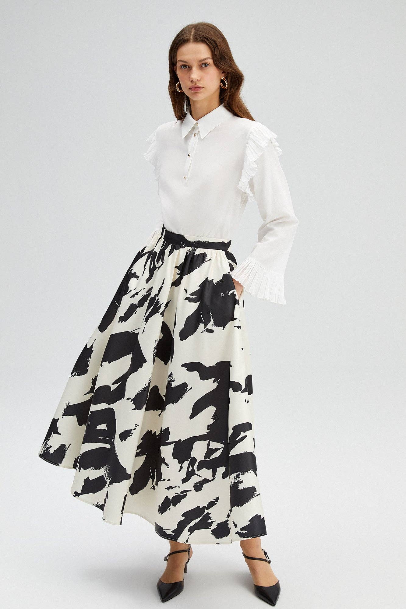 Patterned Maxi Skirt