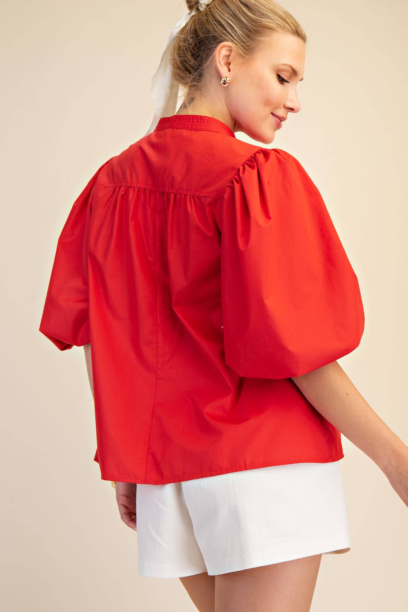 Bubble Sleeve Blouse