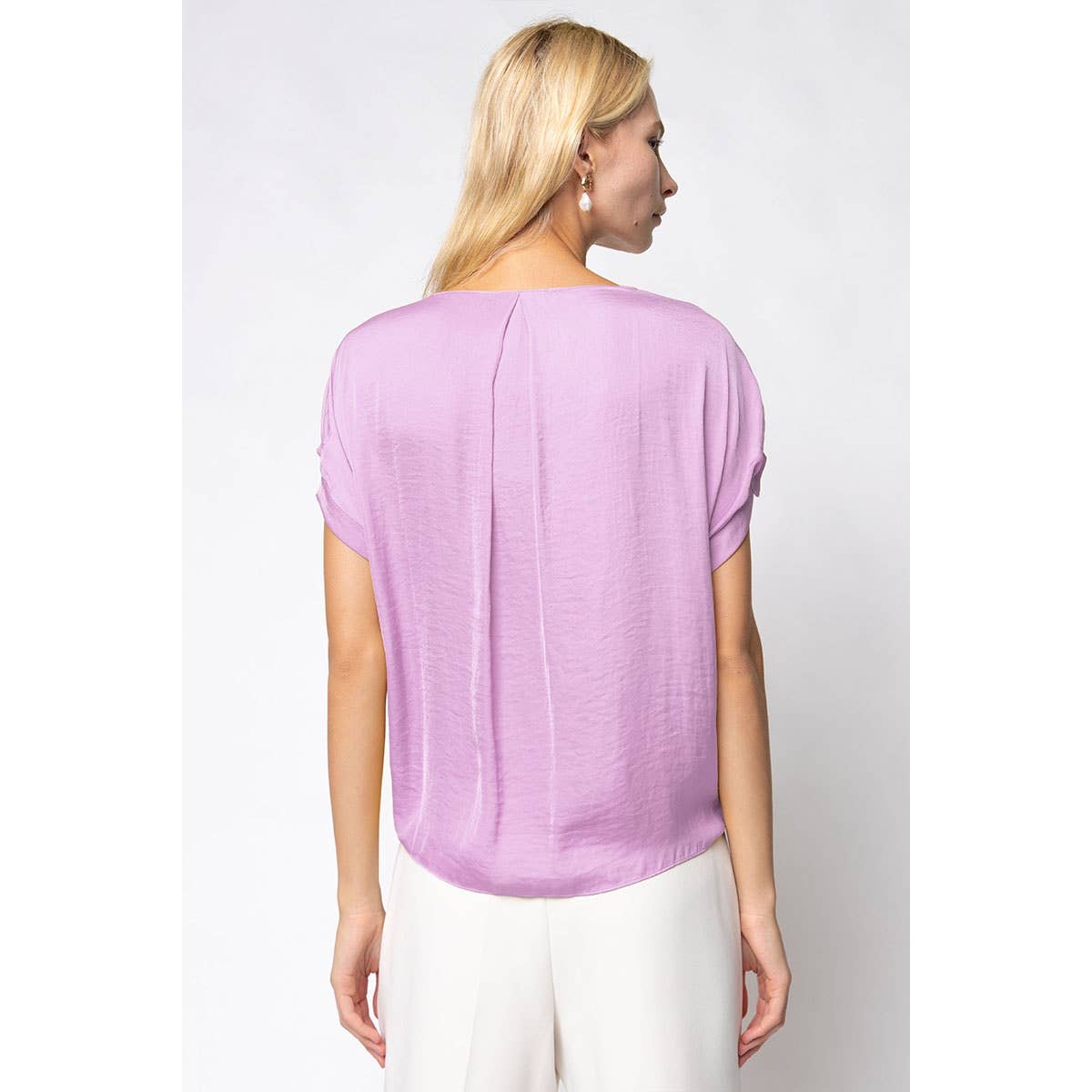 Pleated Sleeve Blouse