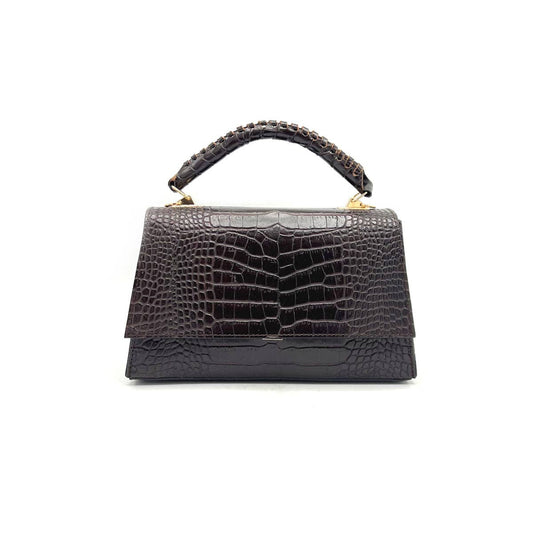 Croc-Embossed Handbag
