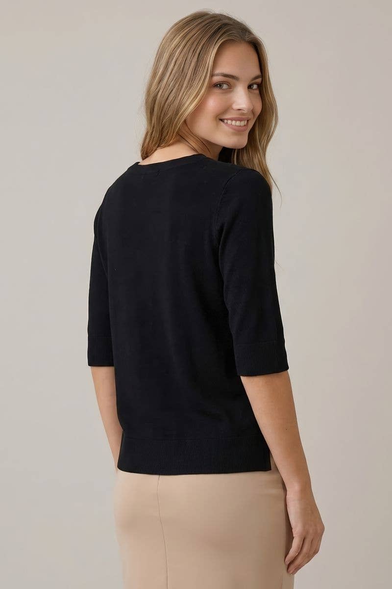 3/4 Sleeve Knit Top