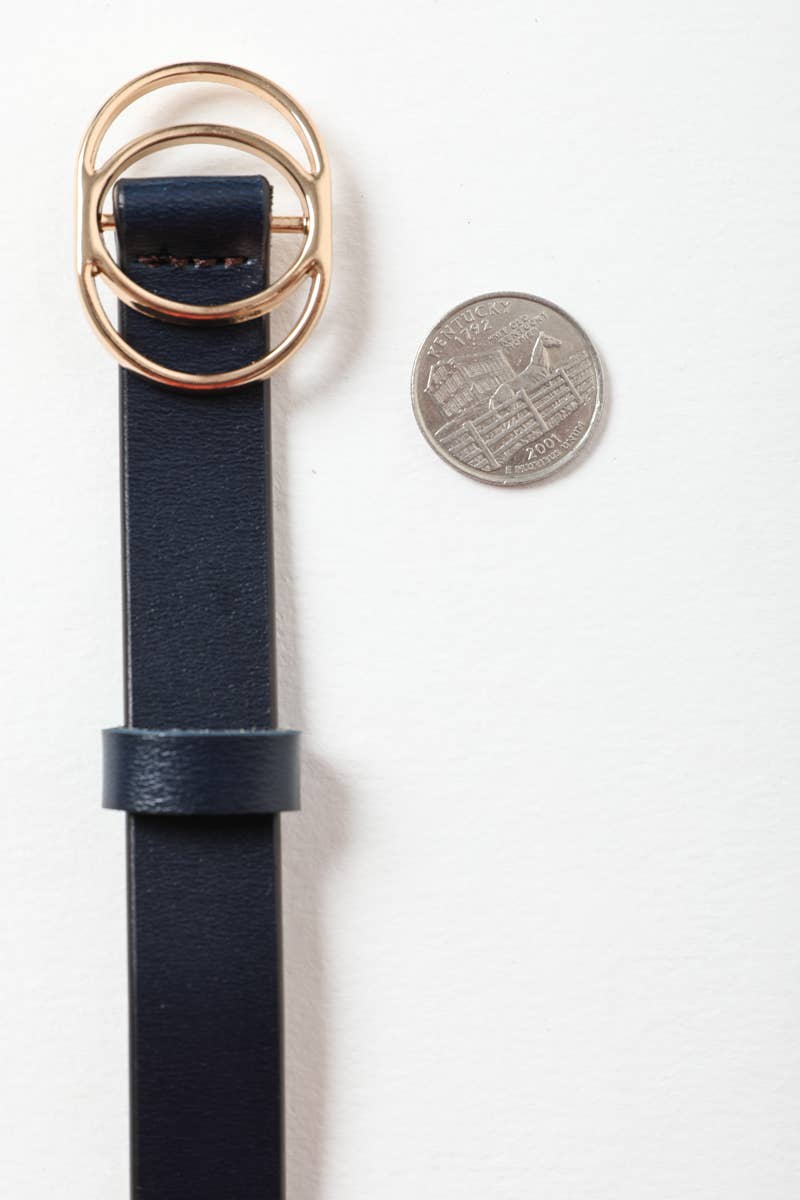 Double Ring Buckle Cinch Belt