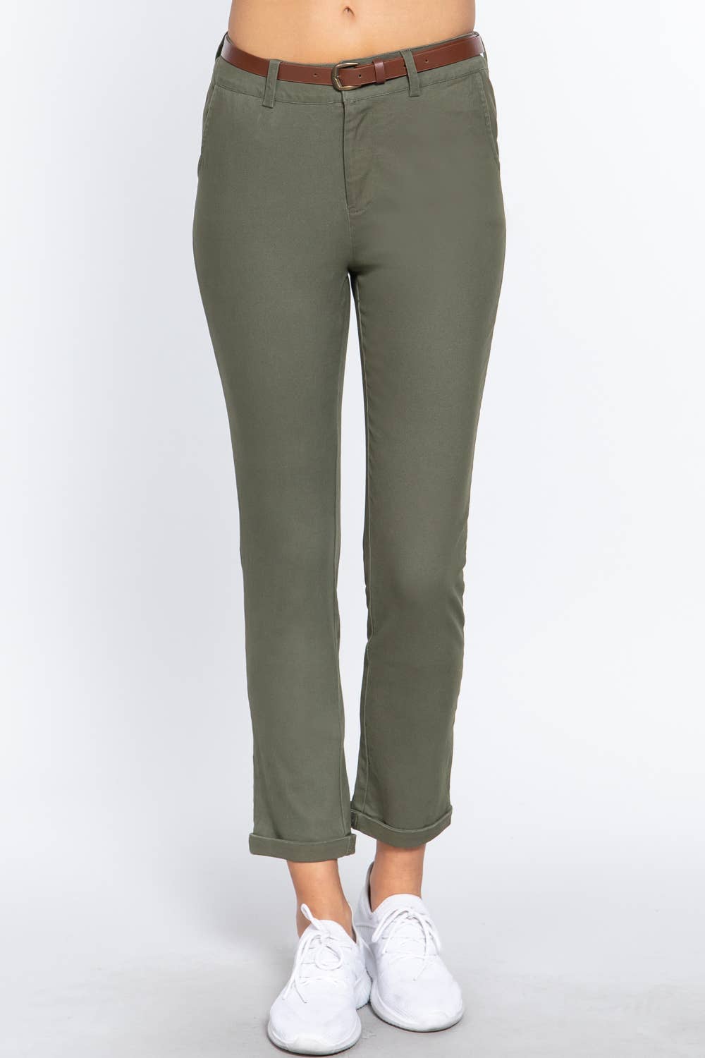 Plus Cotton Spandex Twill  Pants