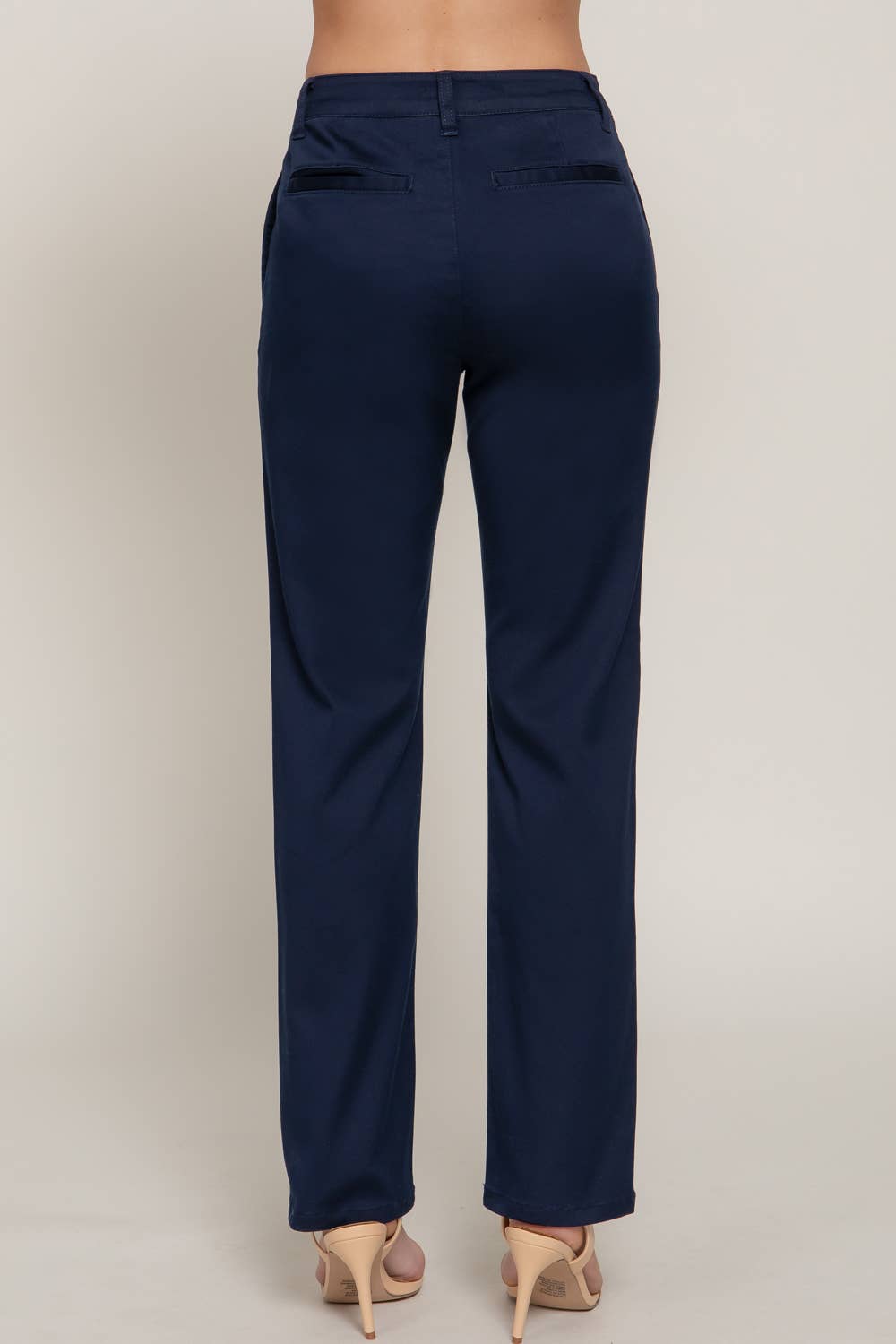 Straight Cut Twill Pants