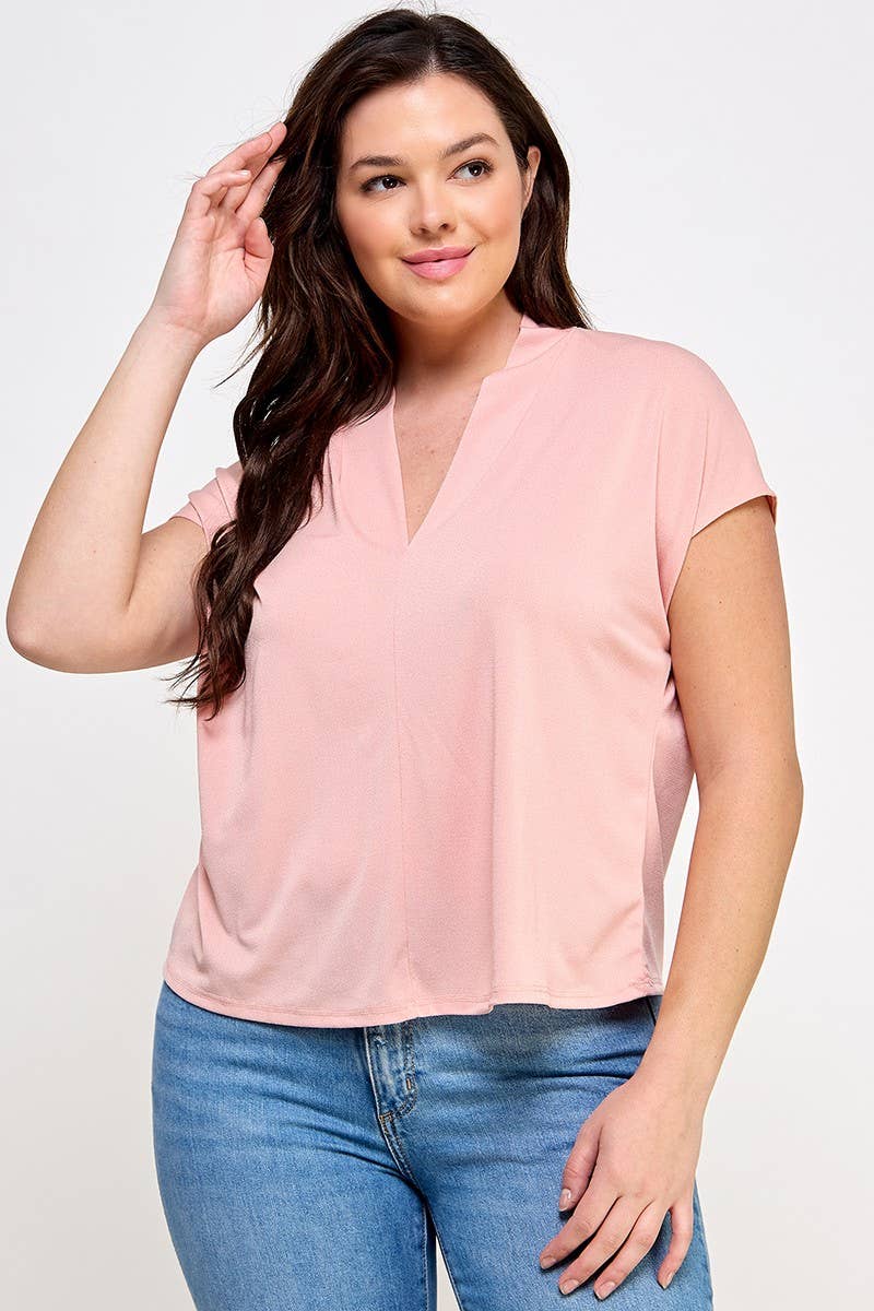 Plus Size Dolman Knit Crepe Top