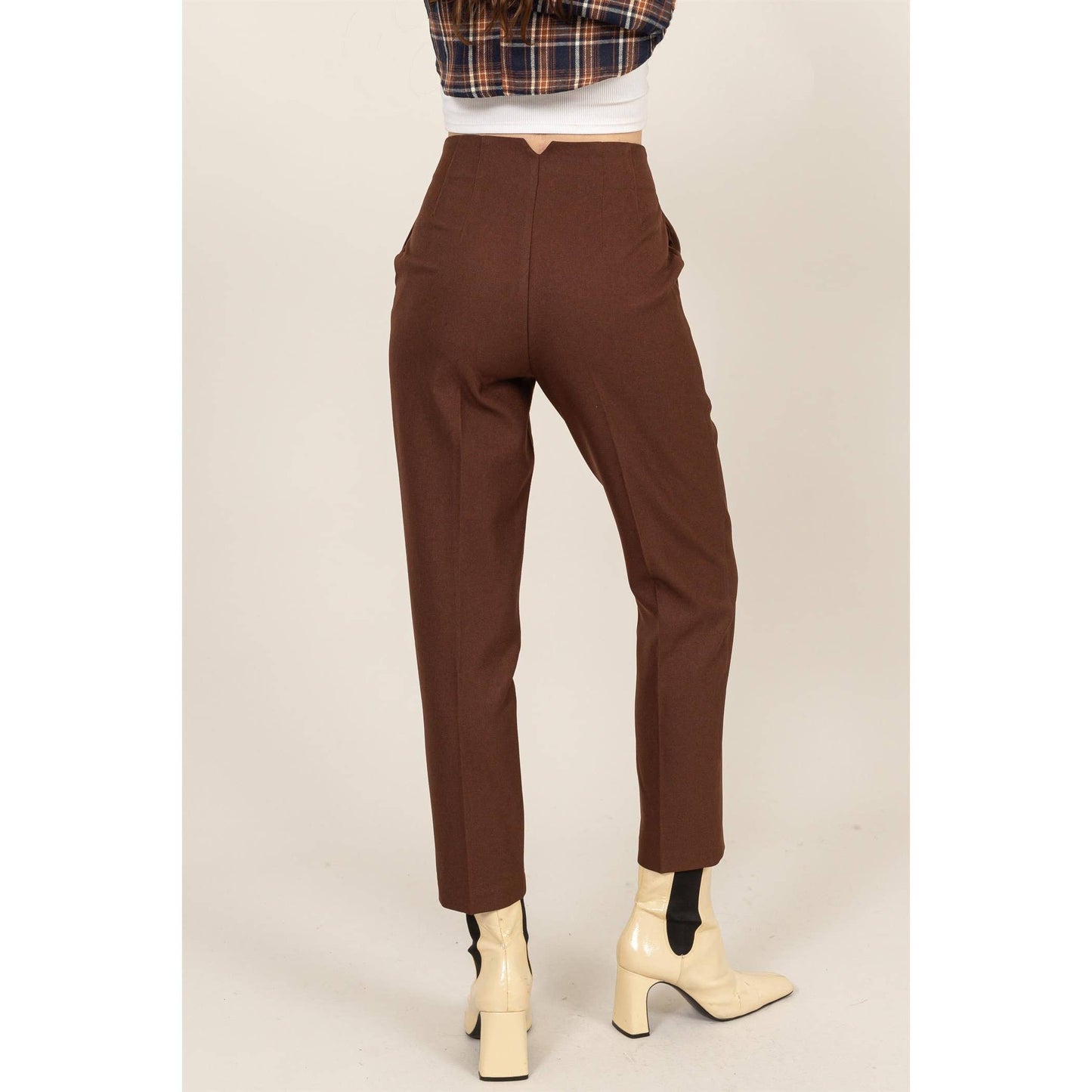 High-Waisted Tapered Slim Fit Pants